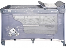 Дитячий манеж Lorelli Moonlight 2 Layer Silver Blue CAR